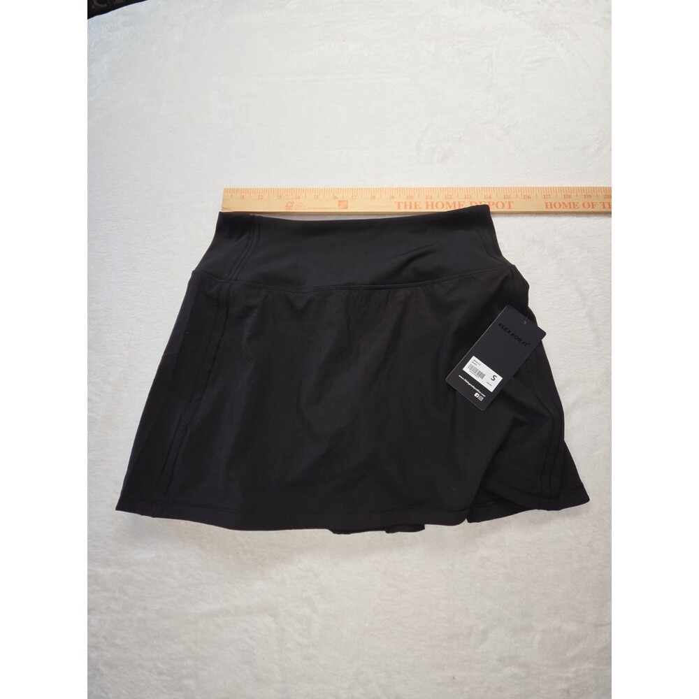 90 Degree by Reflex Women's Pull-On Stretch Athletic Skort W/ Shorts Sz S Black